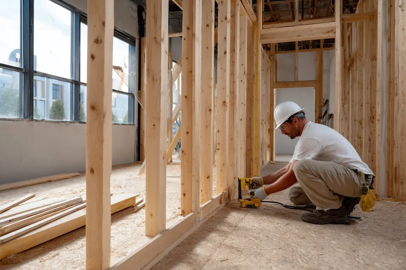 How much does a stud wall cost per m2 in the UK?